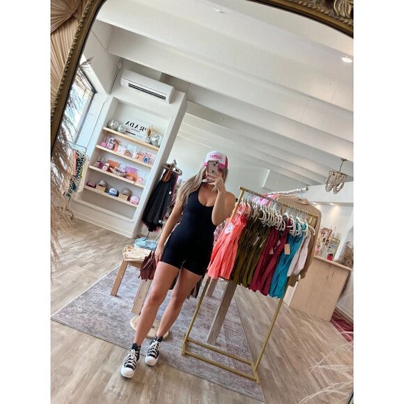 FREE PEOPLE All Star Runsie Romper in Black Size Small - Picture 4 of 11